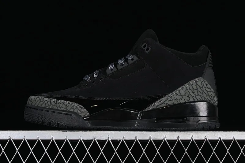 All categories Air Jordan Jordan series basketball shoes Air Jordan 3 LW version Air Jordan 3 Retro AJ3 Joe 3 Black Cat Explosion pattern CK9246-168